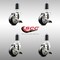 Service Caster 3 Inch 316SS Black Poly Swivel 1-1/4 Inch Expanding Stem Caster Set Brake SCC SCC-SS316EX20S314-PPUB-BLK-TLB-114-4 - alternate 4